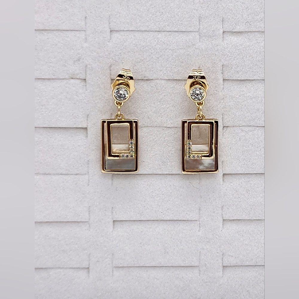 Elegant Gold Plated Drop Earrings